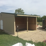 Eagle WI horse shelter with stables on each end